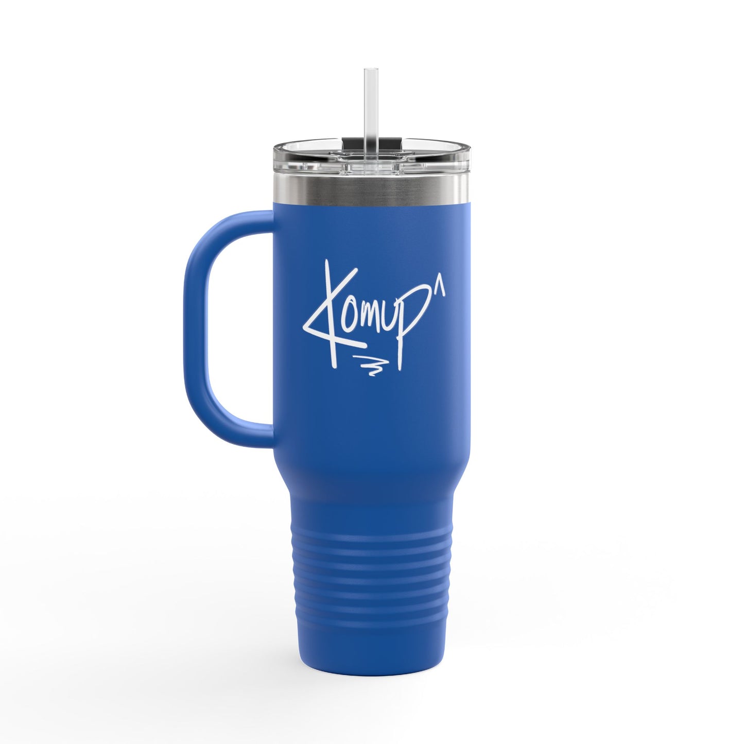 Motivational Insulated Travel Mug - 40oz 'Keep On Moving Under Pressure'