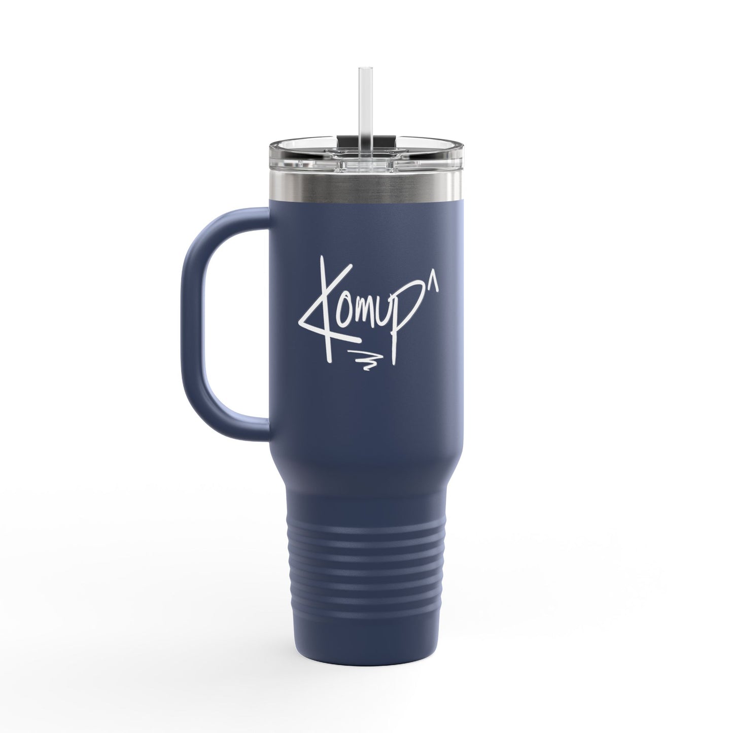 Motivational Insulated Travel Mug - 40oz 'Keep On Moving Under Pressure'