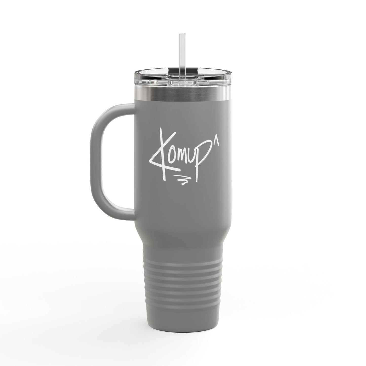 Motivational Insulated Travel Mug - 40oz 'Keep On Moving Under Pressure'